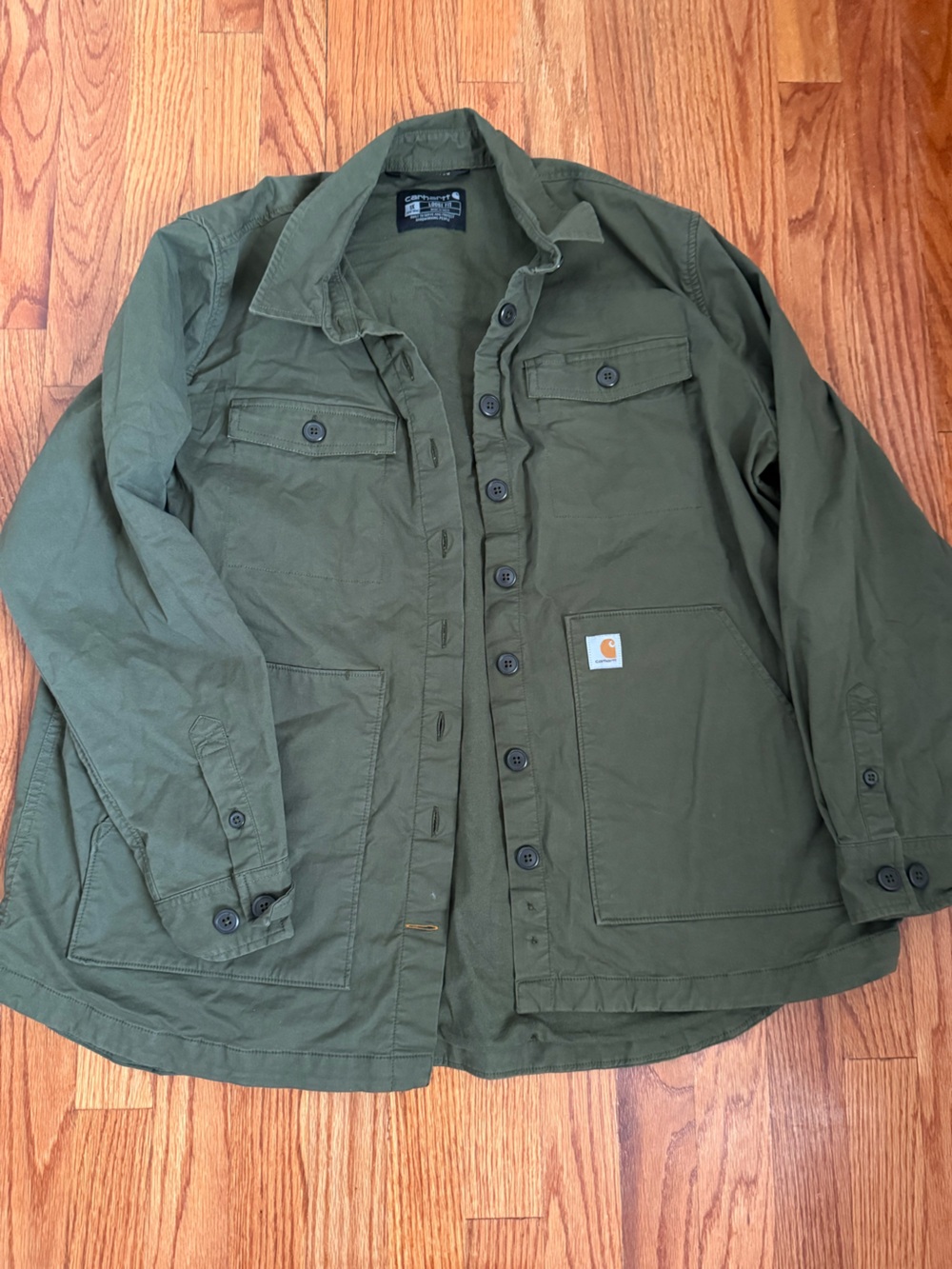 Carhartt Women's Rugged Flex Twill Long Sleeve Loose Fit Shirt Jacket 1X